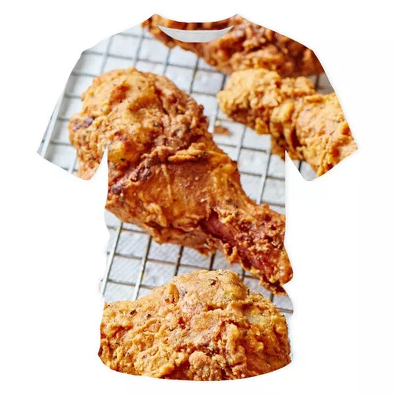 Baby Food With Chicken - Fried Chicken Pasta Graphic T-shirt for
