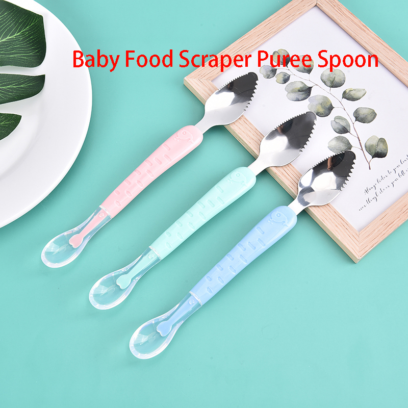 Baby Food Apple - Multifunctional Baby Food Scraper Stainless Steel