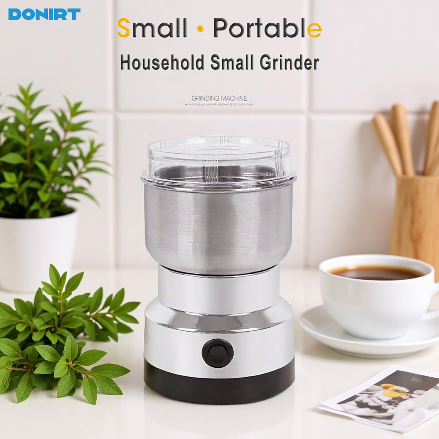 Baby Food Processor - Mini Electric Grinder 4 Blades Household