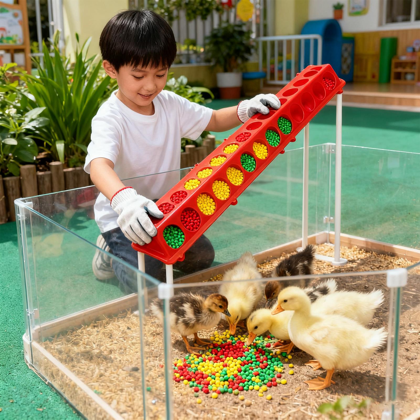Baby Food With Chicken - Pigeon Feeder 28-hole Long Large Capacity