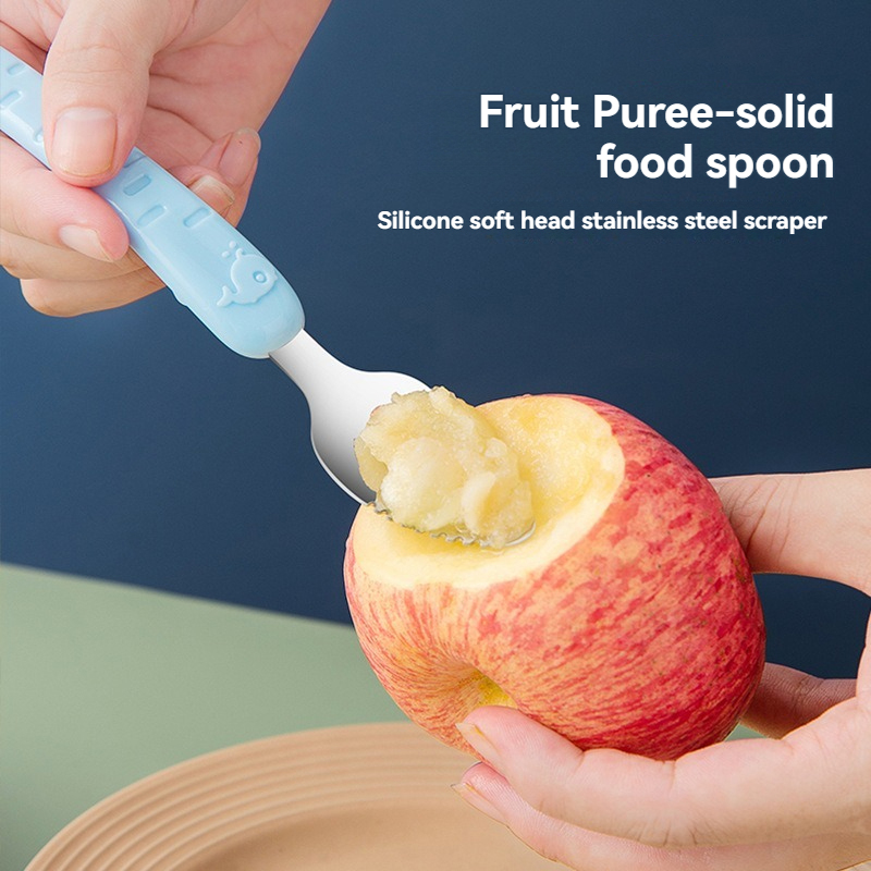 Baby Food Scraper Spoon - Dual - Baby Food Apple review and price