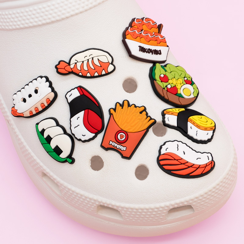 1/9/12pcs Cute Food Shoe Charm - Baby Food With Chicken review and price