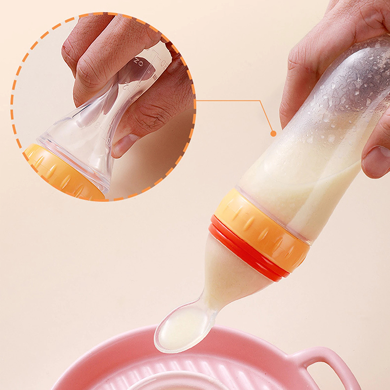 Squeezing Feeding Bottle Silic - Baby Rice Food review and price