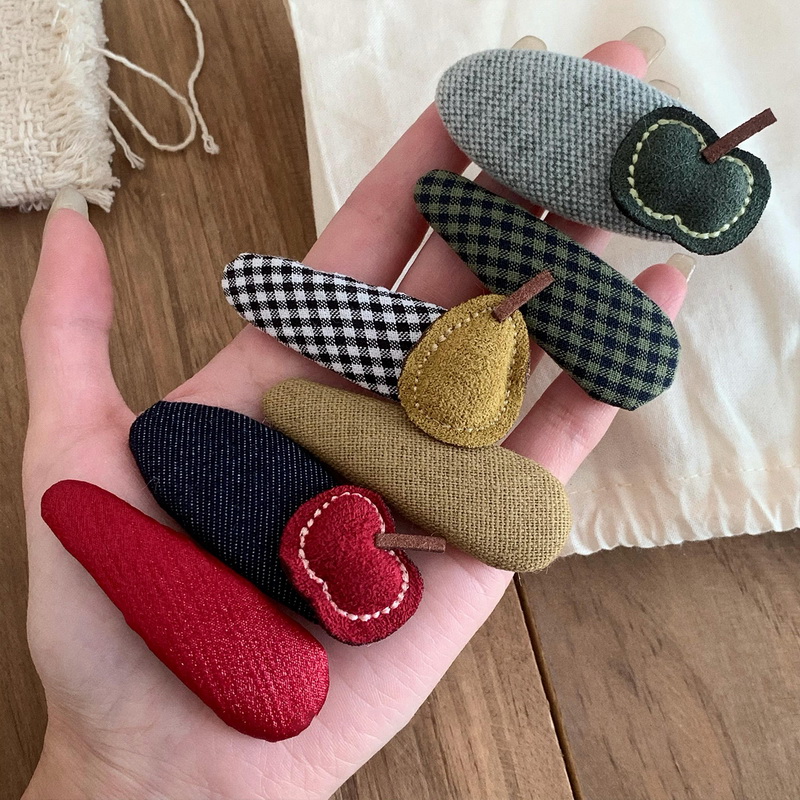 2PCS/set Cute Apple Hair Clip  - Baby Food Apple review and price