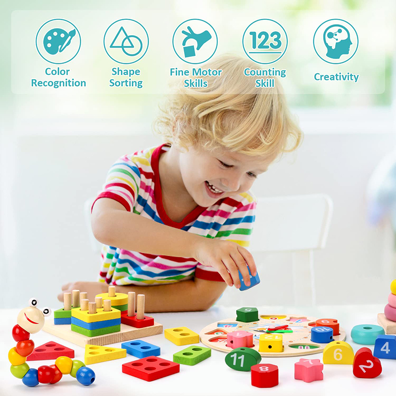 5-6pcs/set Montessori Wooden T - Baby Food Set review and price