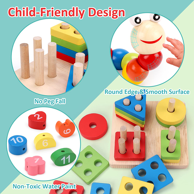 5-6pcs/set Montessori Wooden T - Baby Food Set review and price