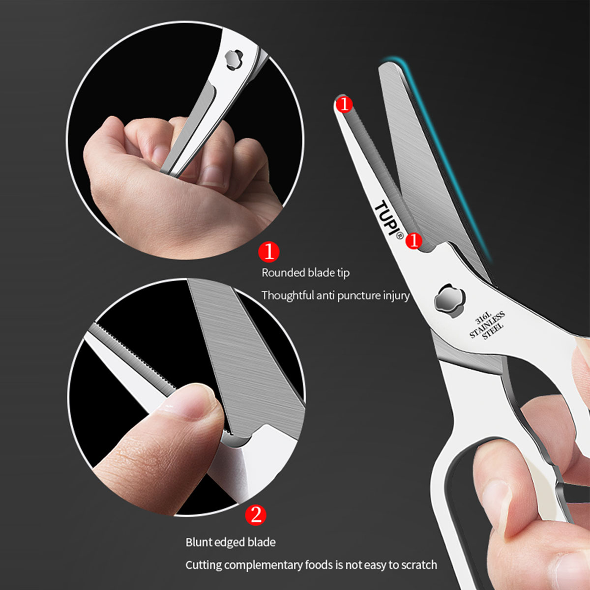TUPI - Stainless Steel Scissor - Baby Food Scissors review and price